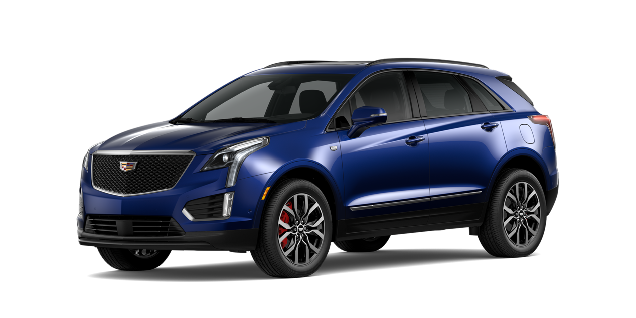 A Side Profile of the Blue 2025 Cadillac XT5