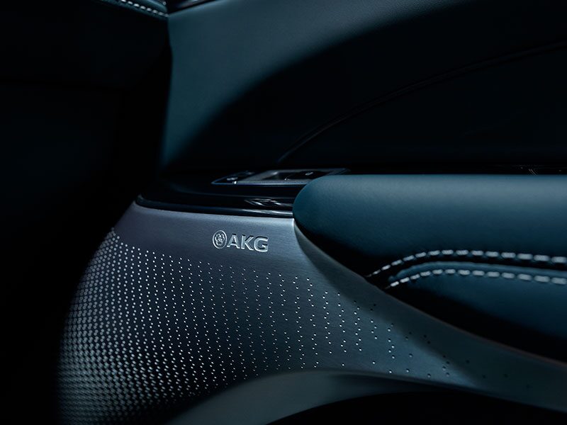 Close-up of an AKG Speaker on the 2025 Cadillac LYRIQ Door