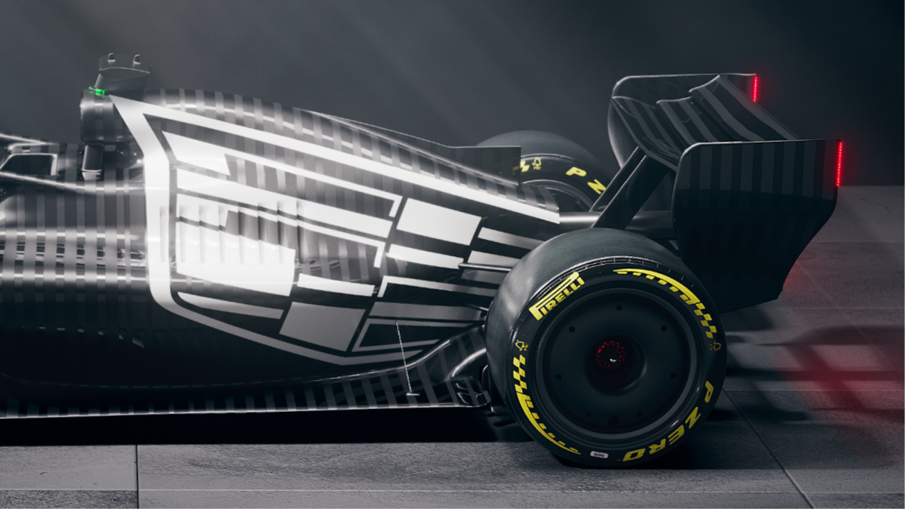 Cadillac F1 Racecar Rear 3/4