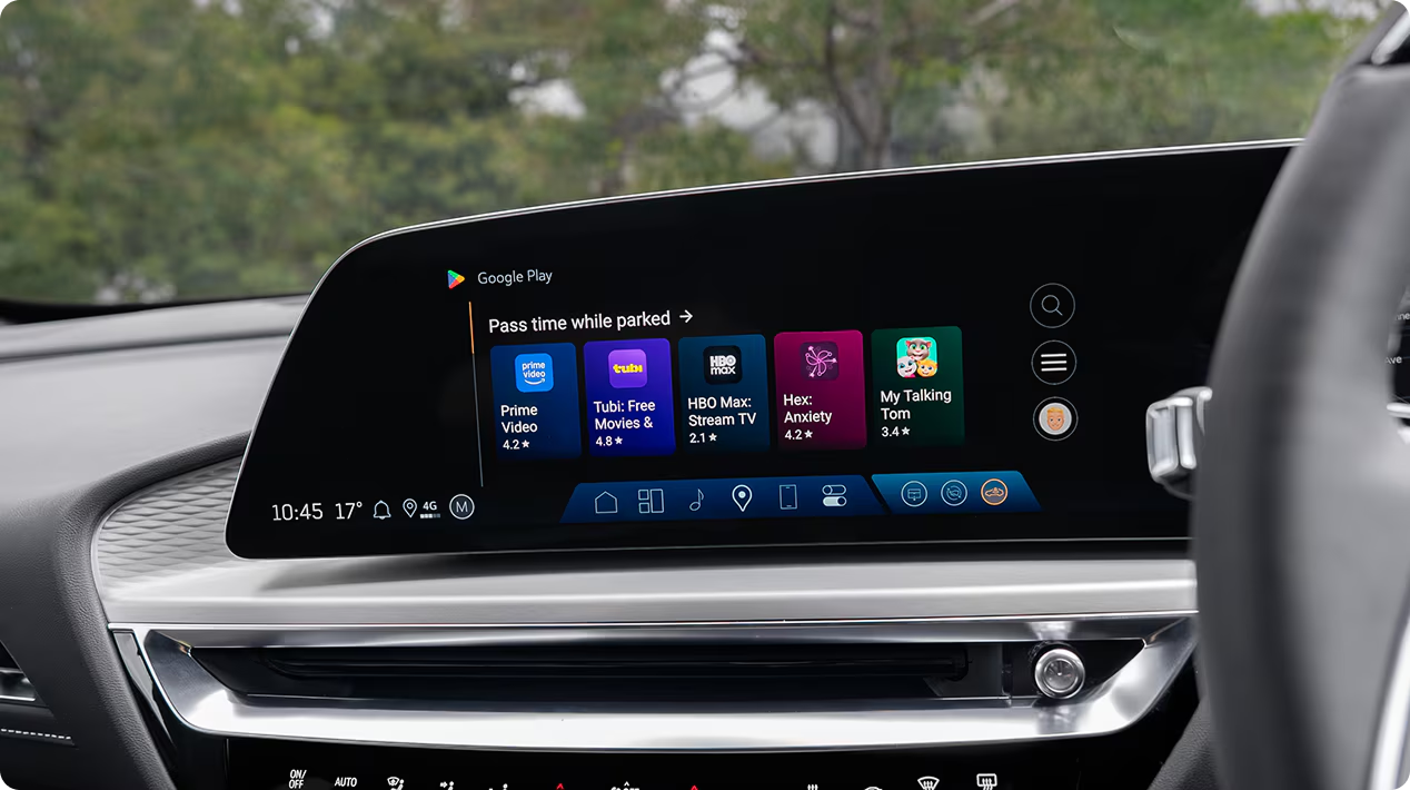 Spotify on the 33-inch Cadillac infotainment display