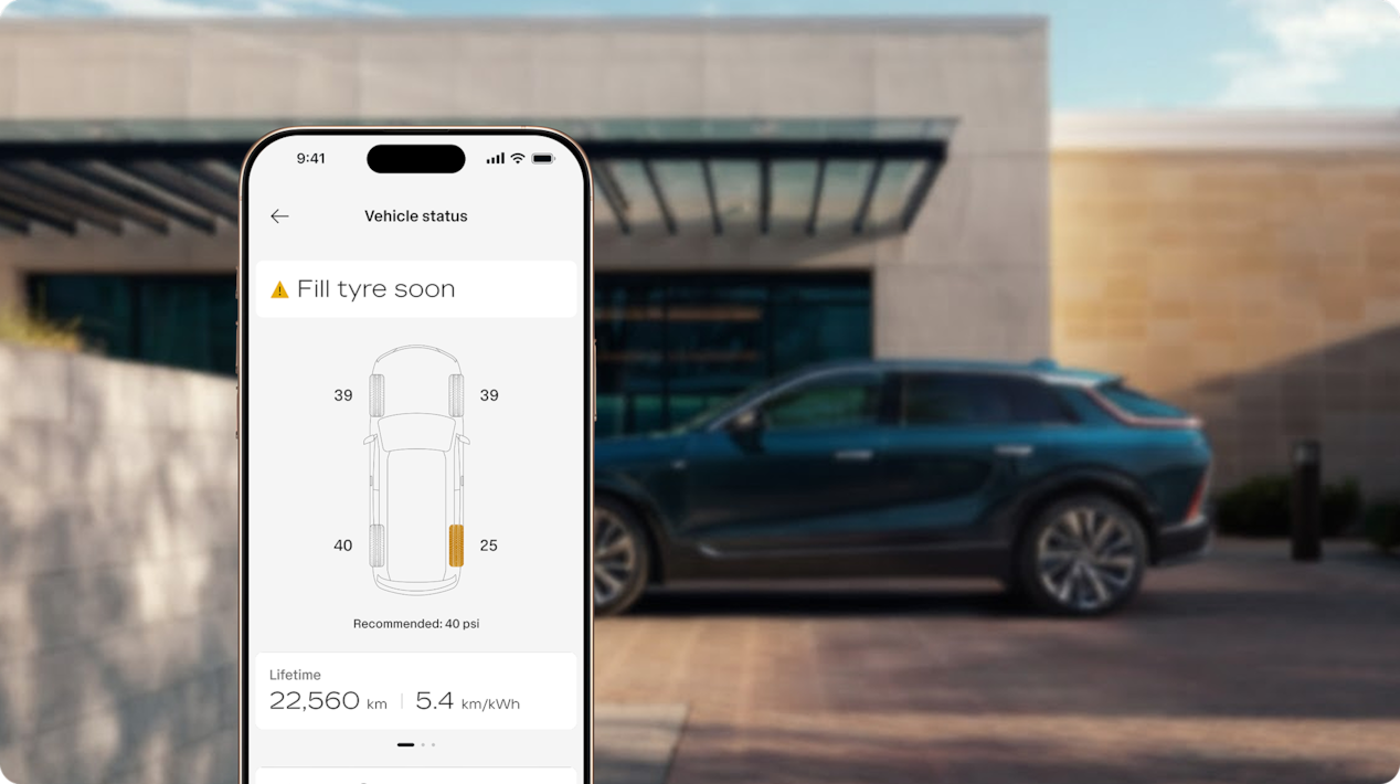 Vehicle status and diagnosis in the Cadillac Mobile App