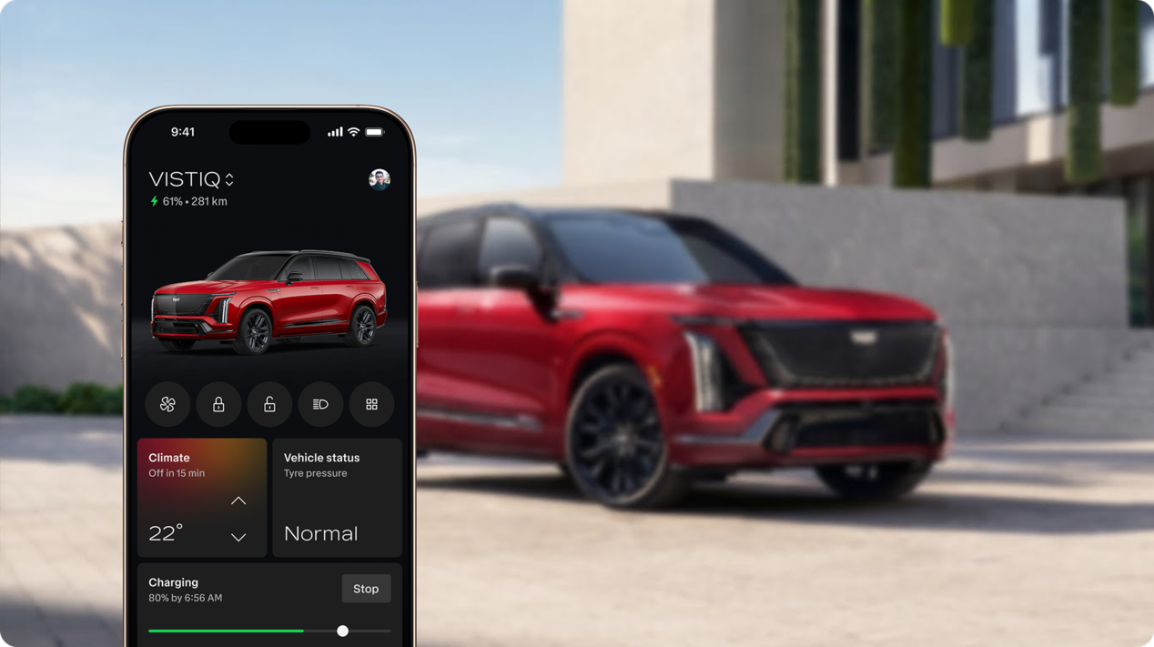 Remote commands and climate in the Cadillac Mobile App